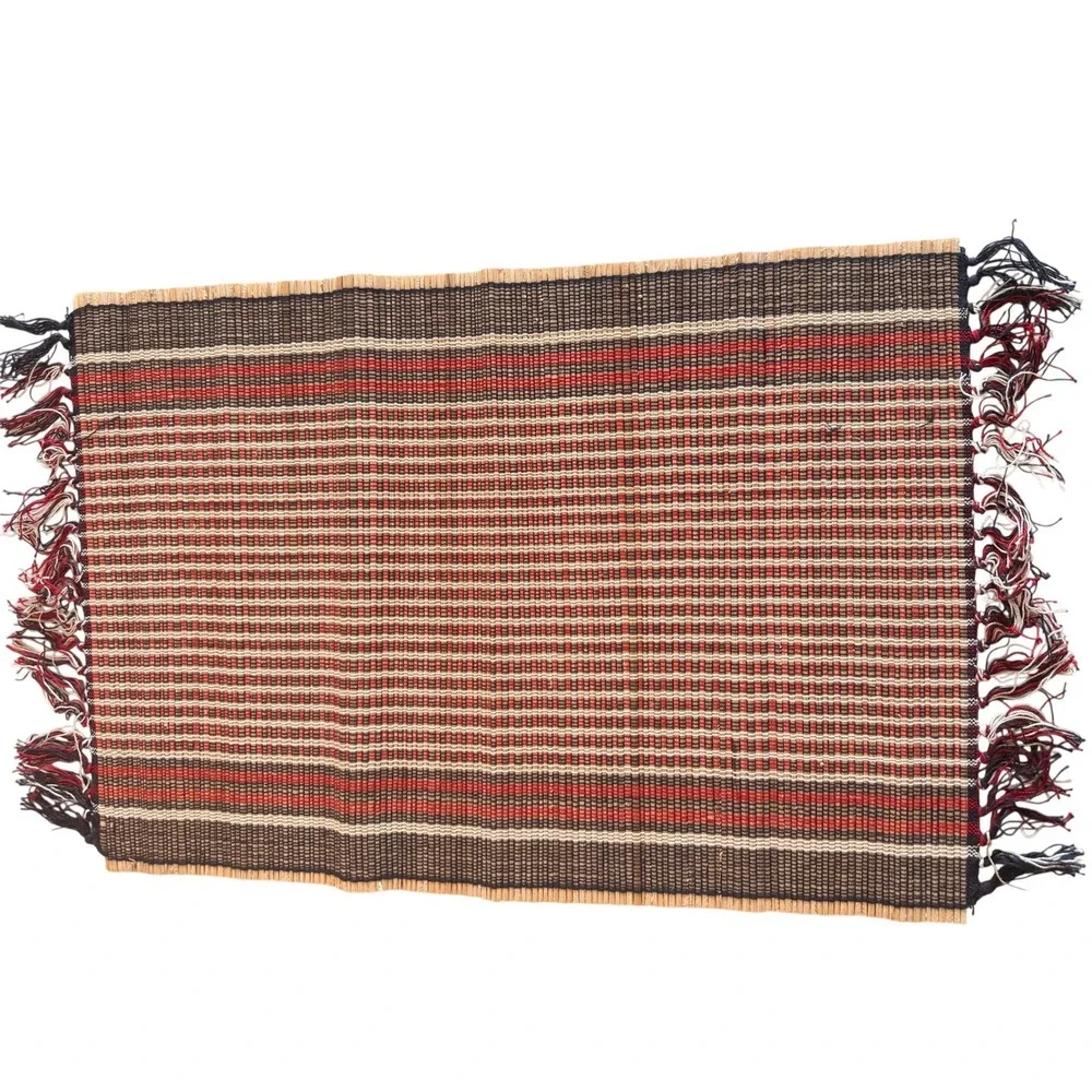 Pottery Barn Red, White & Blue Bamboo‎ Striped Placemats 8 Patriotic 4th of July